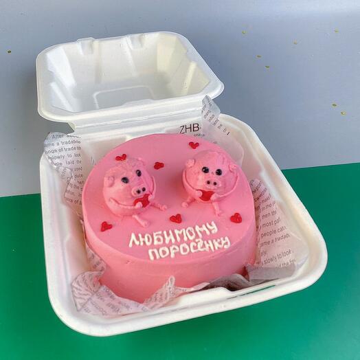 Бенто торт «поросёнку», любимому, любимой