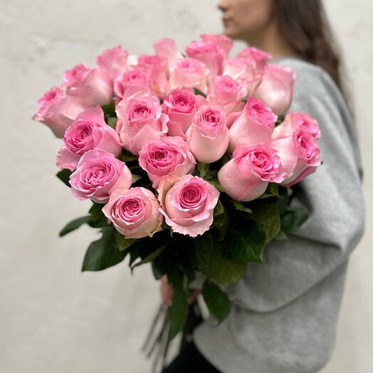 Розовые Розы 25шт 💖