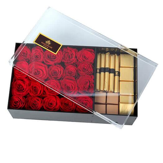 Luxury Box Of Red Roses And Chocolates