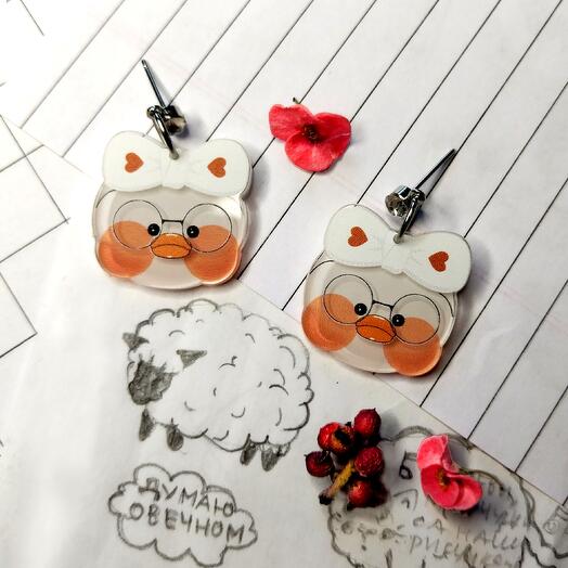 Earrings "Duck"
