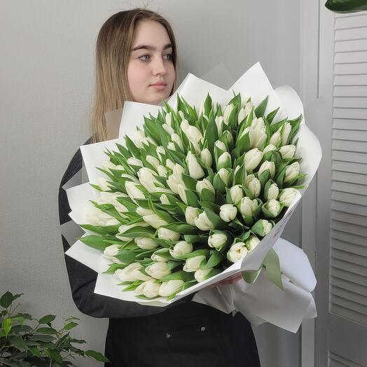 101 белый тюльпан