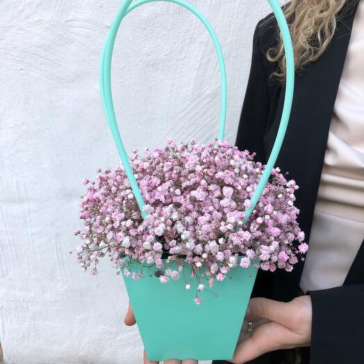 Цветы в коробке Маршмелоу
