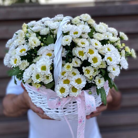 Корзина ромашек