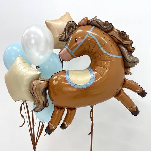 Шарики с лошадкой