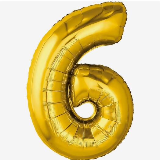Foil balloon "Figure 6" with helium
