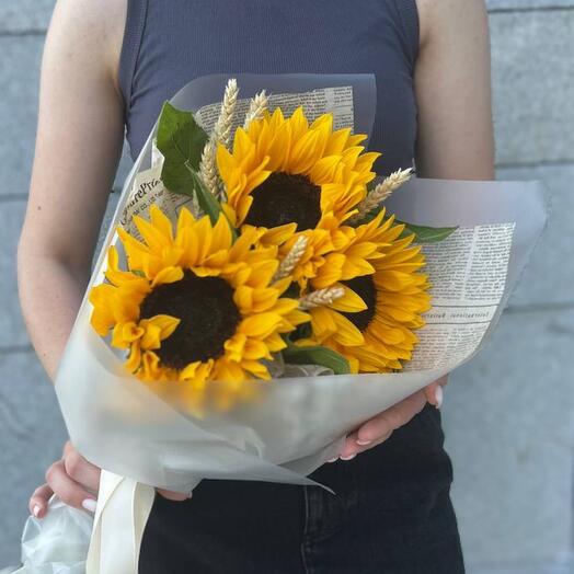 Sunflowers with spikelets