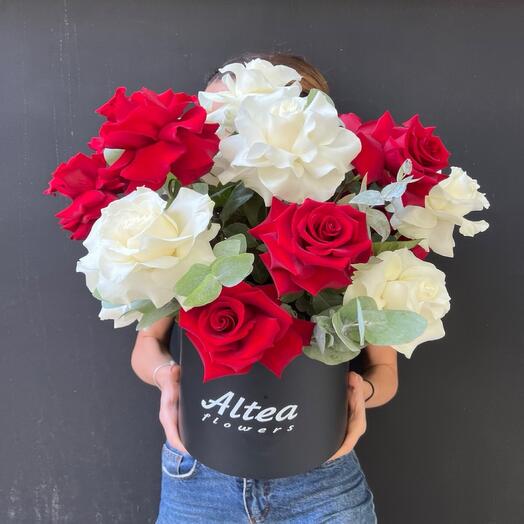 French roses in a box