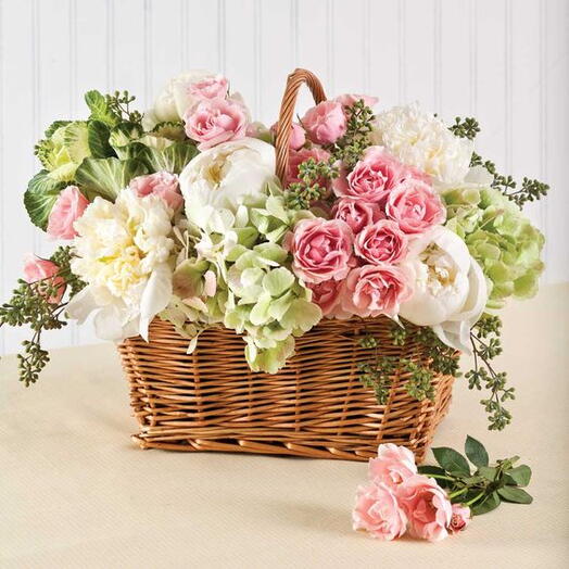 La Fete Everlasting Charm: Artificial Floral Basket Arrangement