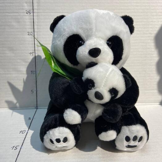 Панда с детёнышем