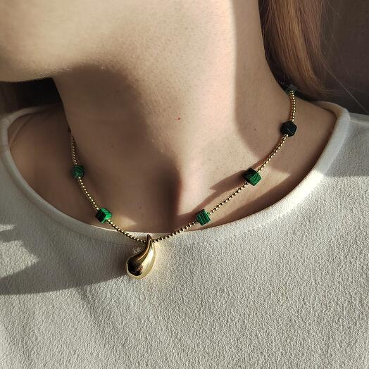 Подвеска из малахита (имитация)