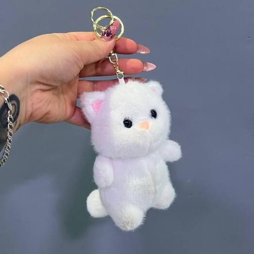 Брелок "Кот Бегемот" белый