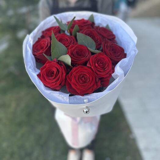 Розы красные букет Вау эффек