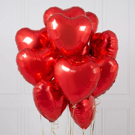 12 pcs heart Foil Balloon