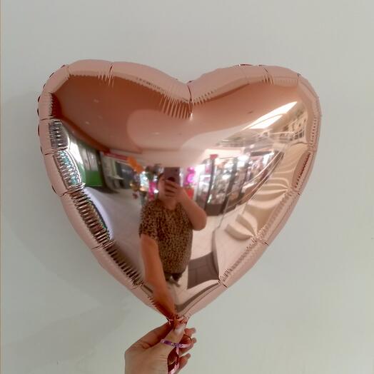 Сердце 18" (46см) розовое золото