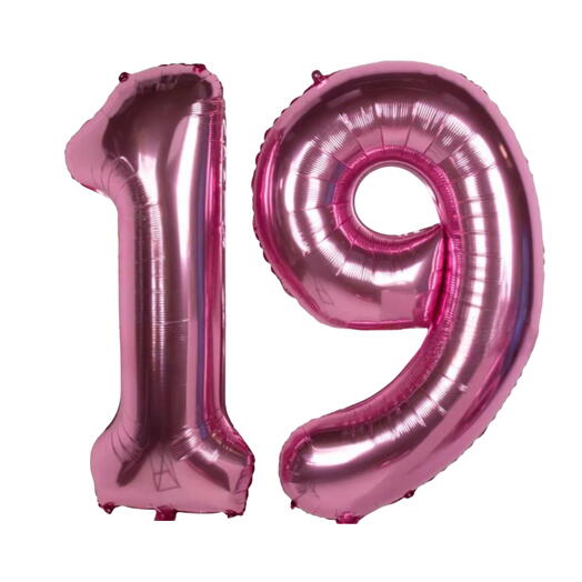 (НА ВЫБОР) Розовые цифры воздушный шары (2шт) НА ВЫБОР 100см. Helium balloons pink number (2pcs) ON CHOICE 100cm