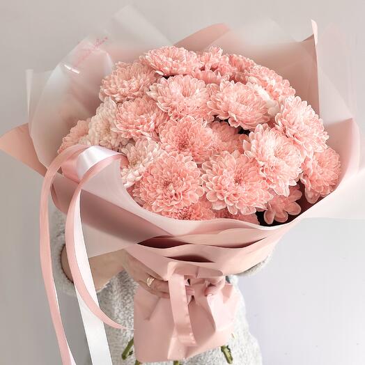 Bouquet "Dulzura del encuentro" de crisantemos arbustivos