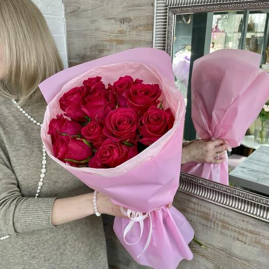 Розы красные классический букет