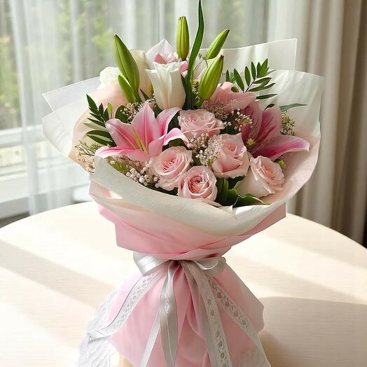 Lily Kissed Roses