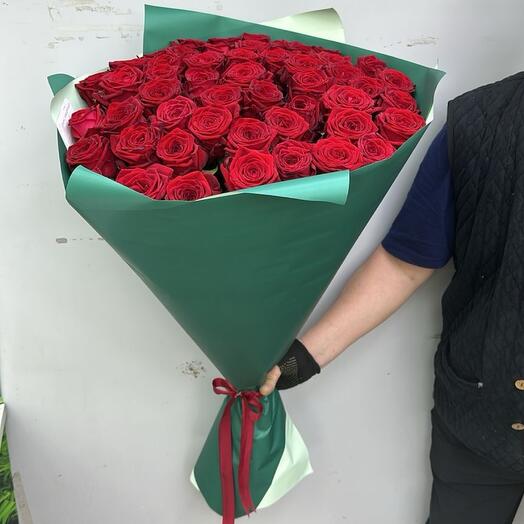 Букет из 51 Розы 80 см премиум (моно012963)