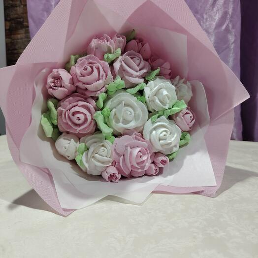 Розы из зефира 20 см