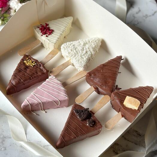 Большой набор ассорти чизкейков на палочке в подарок