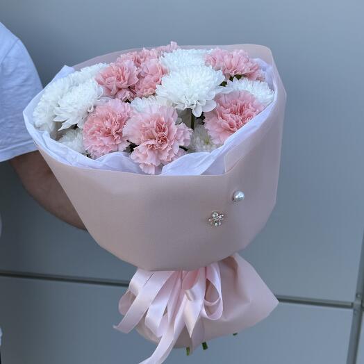 Микс хризантема с диантусом