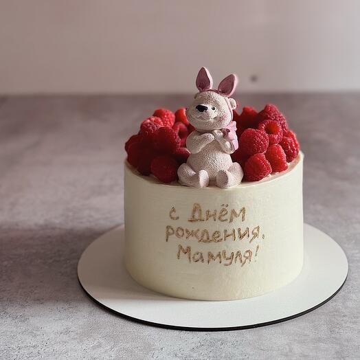 Торт с мишкой для девушки