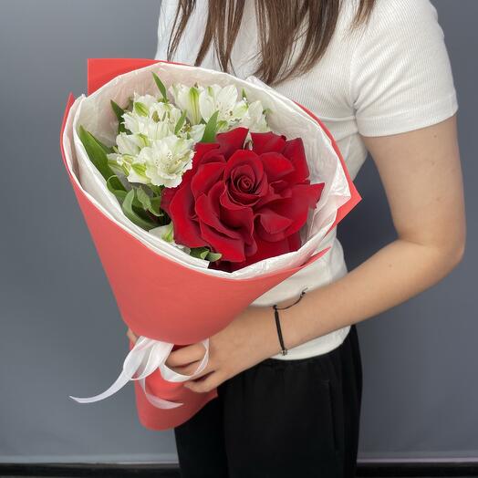 Букет комплимент с французской розой🌹