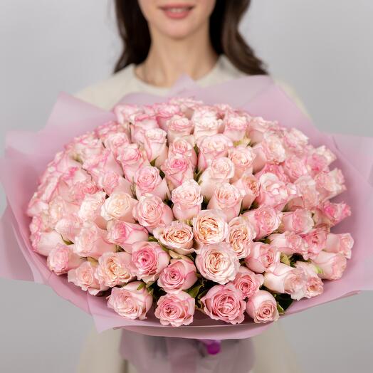 101 розовая роза Sweet Eve
