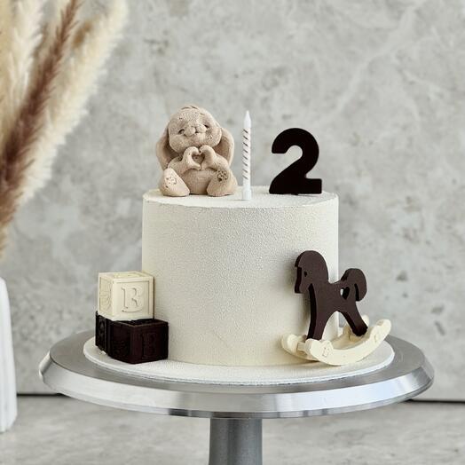 Торт детский 1,5 кг с шоколадным декором