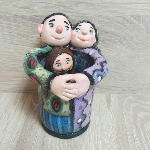 Скульптура Семья (с девочкой)