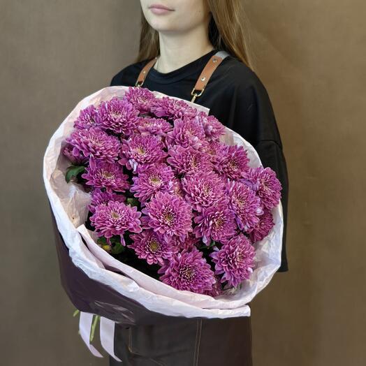 Осенний букет из кустовых хризантем (код 426)