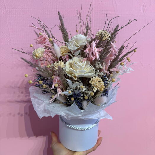 Flores secas em caixa 06