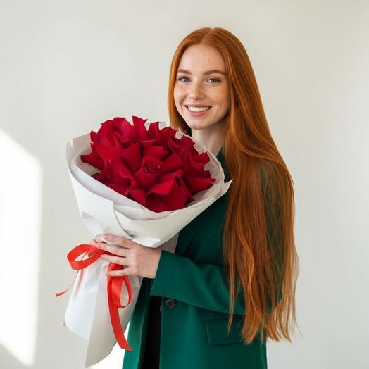 Букет из красных французских роз