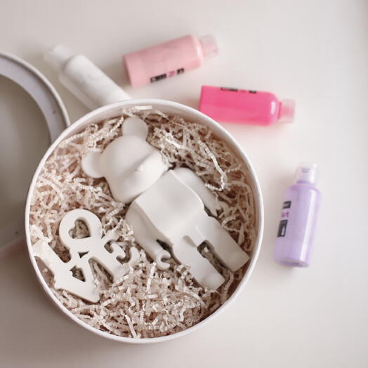 Набор подарочный флюид арт с медведем