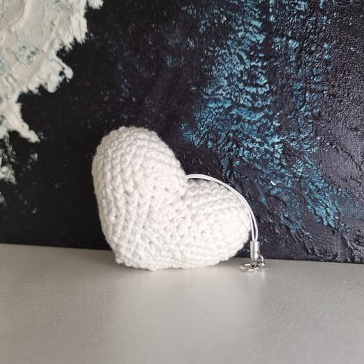 Брелок "Белое сердце"