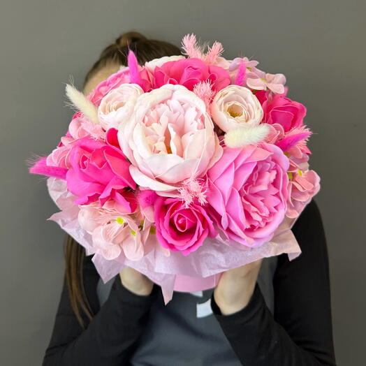 Композиция из мыльных цветов «Дюймовочка»