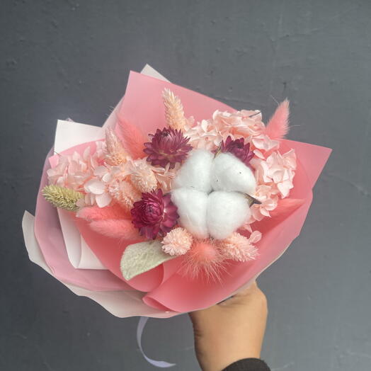 Букет с хлопком