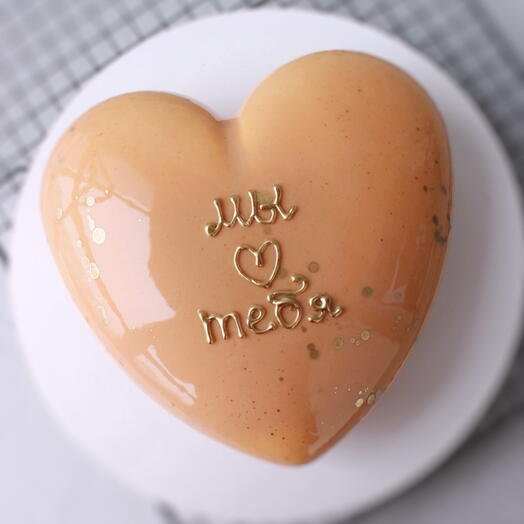 Муссовый торт сердце в подарок «мы любим тебя»