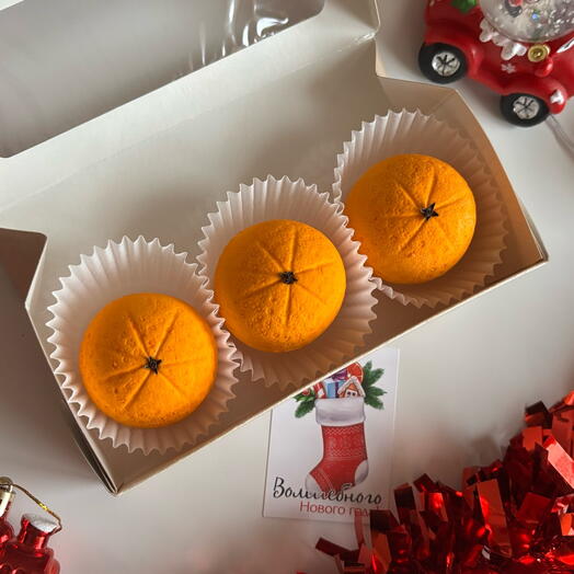 Зефир ручной работы мандарин подарок на Новый год