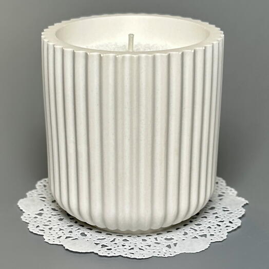 Ароматическая свеча Pawns Collection с хлопковым фитилём Candle Flamber в подсвечнике из гипса с крышкой