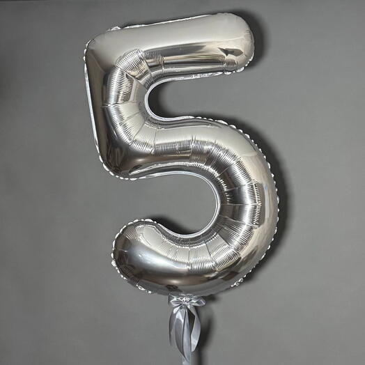 Цифра фольгированная 5