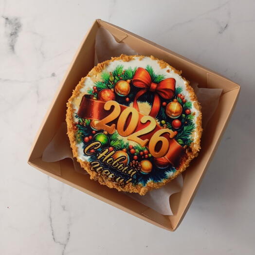 Бенто-макси 14 см 2026 новогодний медовик