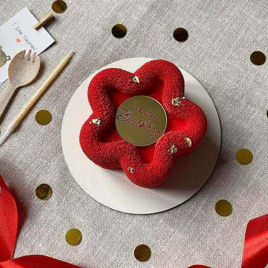 Муссовый бенто торт с топпером happy birthday