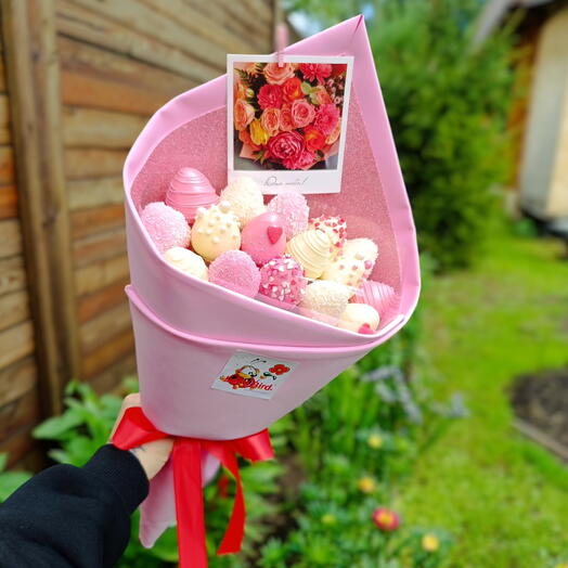 Клубника в шоколаде - Букет Love ✓2 (400г)