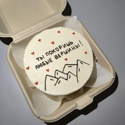 Бенто торт "ты покоришь любые вершины"