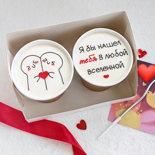 Торт в стакане на 14 февраля День влюбленных