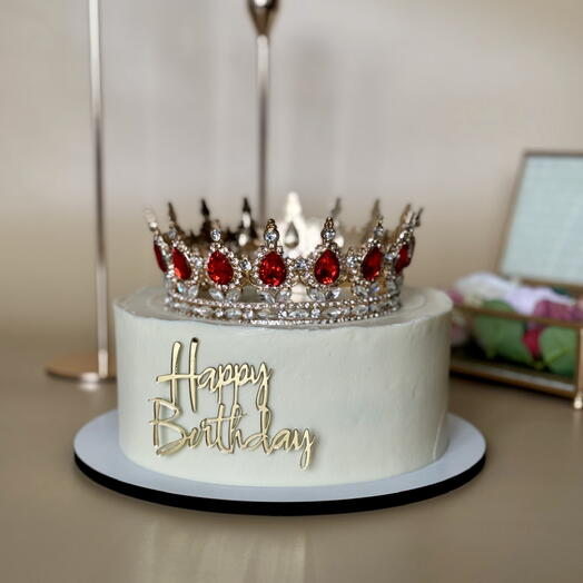Торт с короной «Happy birthday 2 кг