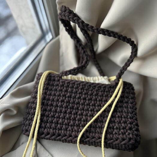 Мини через плечо brown
