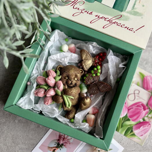 Весеннее настроение (мишкас тюльпанами и бабочками)